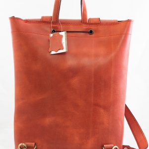 Flat Leather Backpack (Large Size)