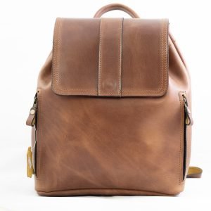 Handmade Leather Women's Backpack – Brown