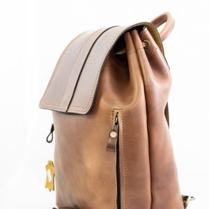 Handmade Leather Women's Backpack – Brown