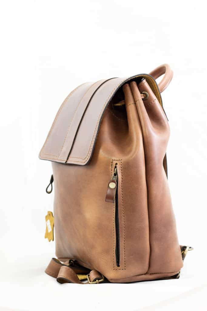 Handmade Leather Women's Backpack – Brown