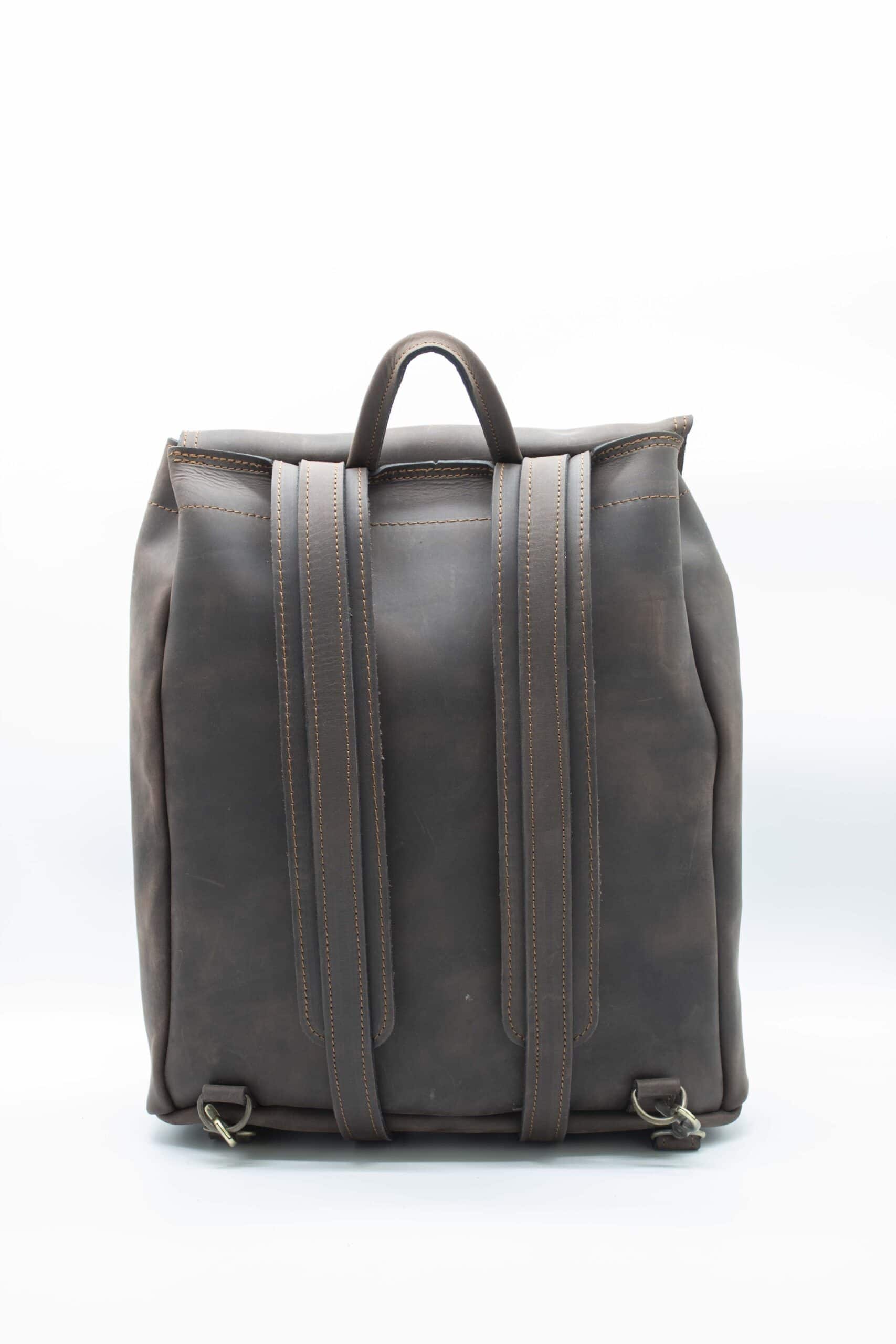 Rucksack Leather Backpack (Large Size / Two Pockets