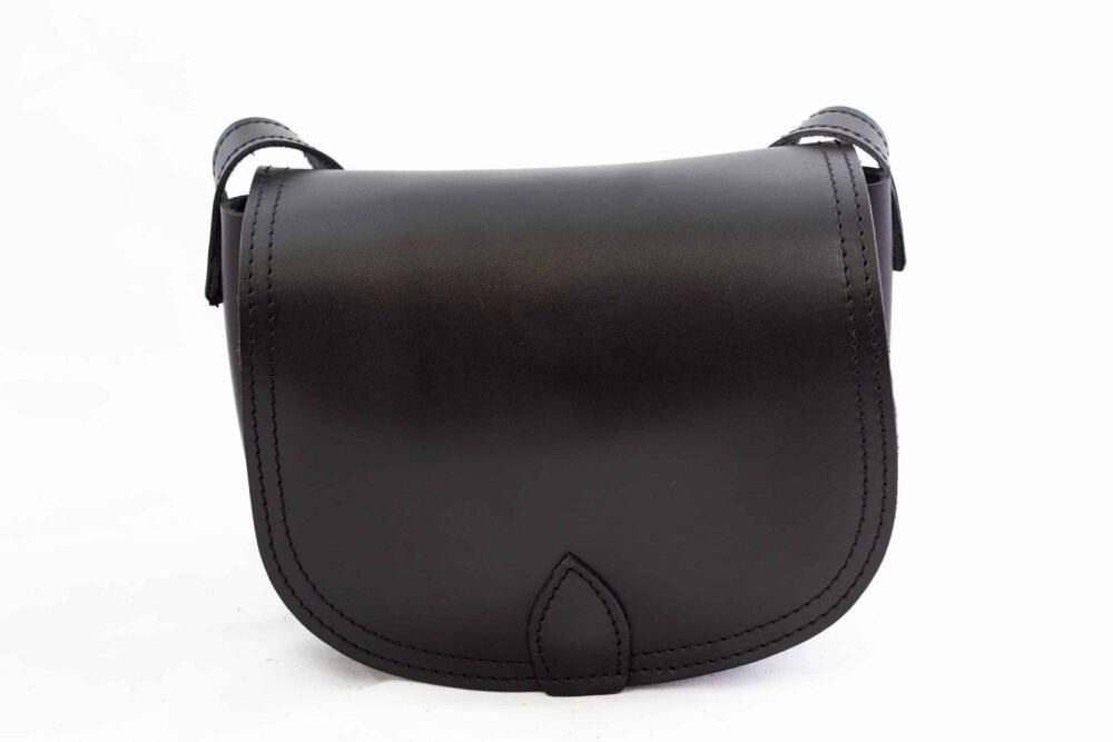 Handmade Leather Bell Bag – Black