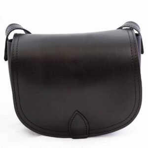 Handmade Leather Bell Bag – Black