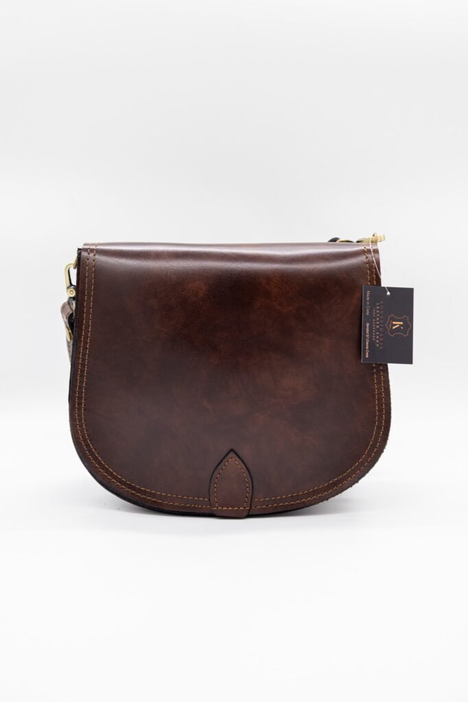 Handmade Leather Bell Bag – Brown