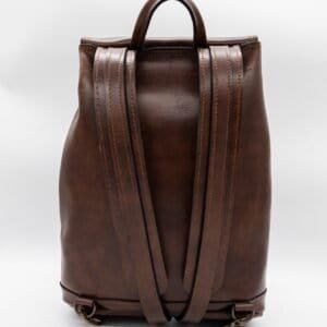 Handmade Leather Rucksack Backpack – Single Pocket – Brown